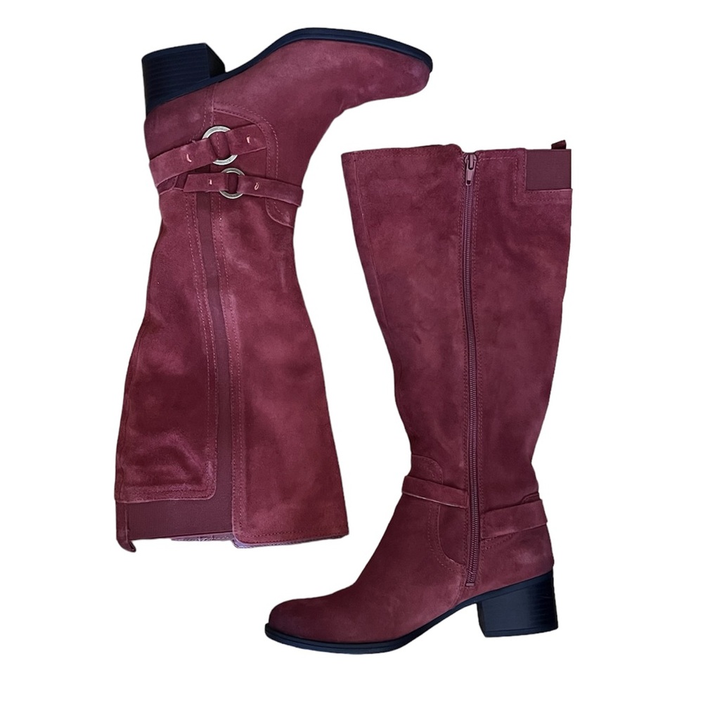 Naturalizer Wide Calf Suede Boots - Picture 2 of 6
